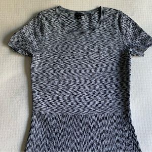 NWOT Ann Taylor black/white spacedye knit dress